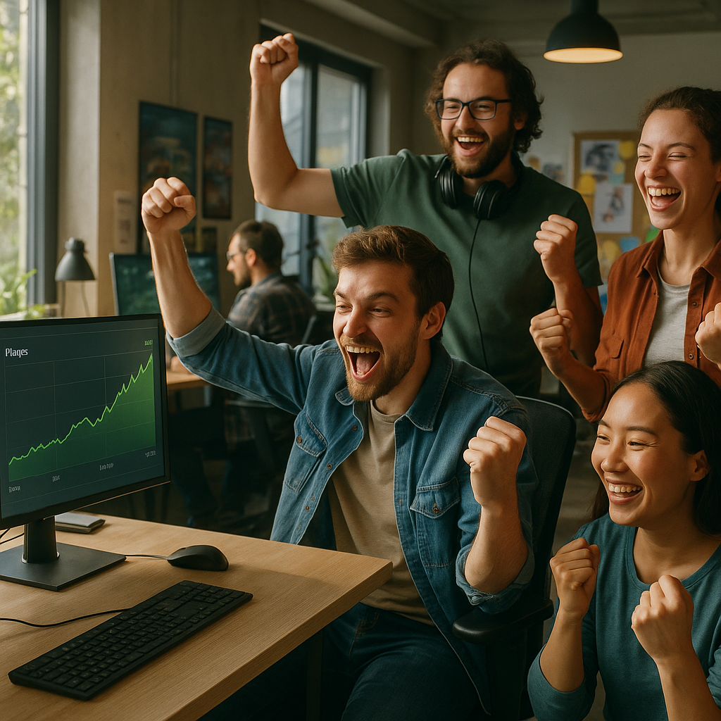 Indie developers celebrating success of indie games that went viral thanks to streaming