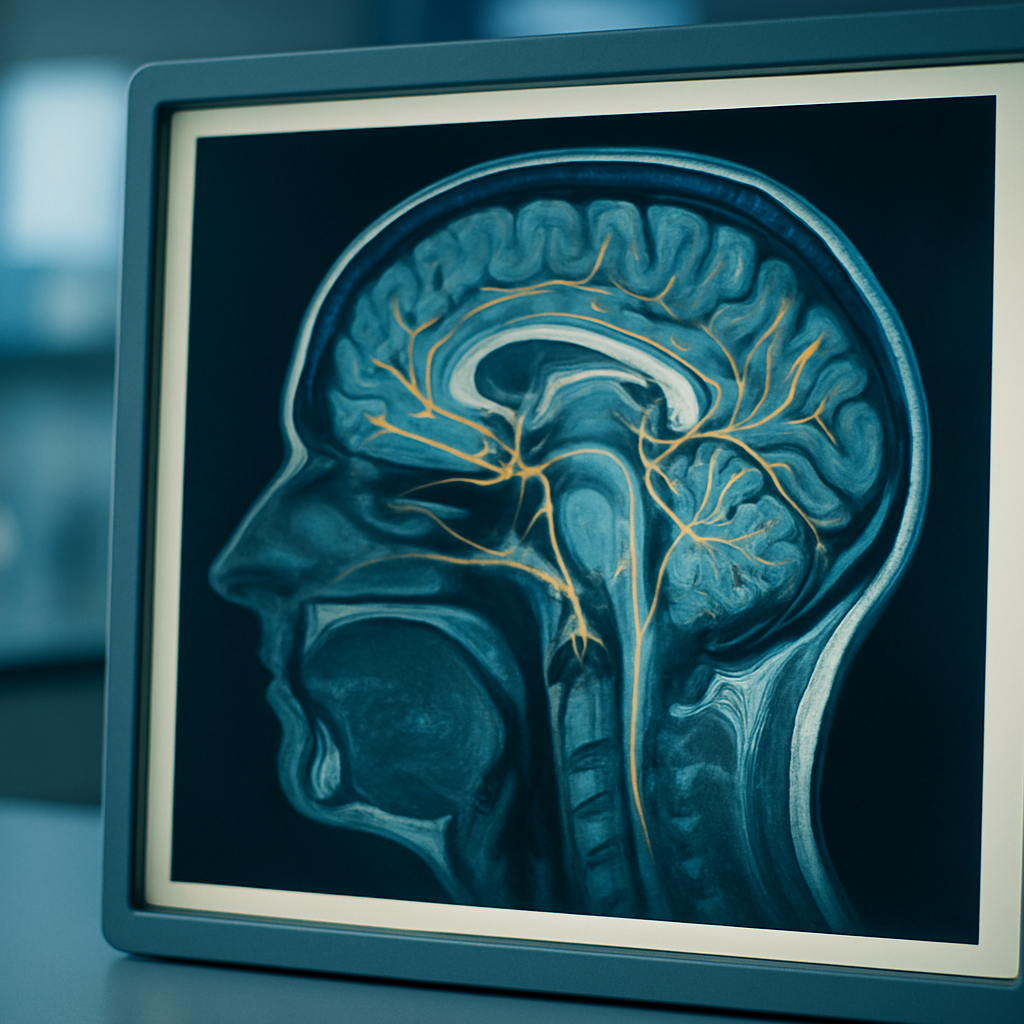 Brain scan highlighting reward pathways relevant to the psychology of wanting to be famous