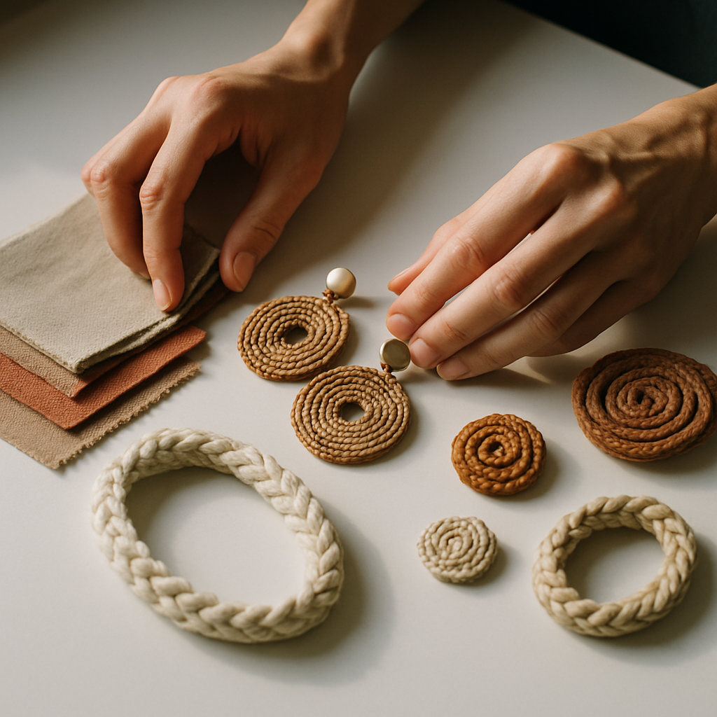 Handmade accessories laid out for a talent discovery platforms 2026 submission portfolio