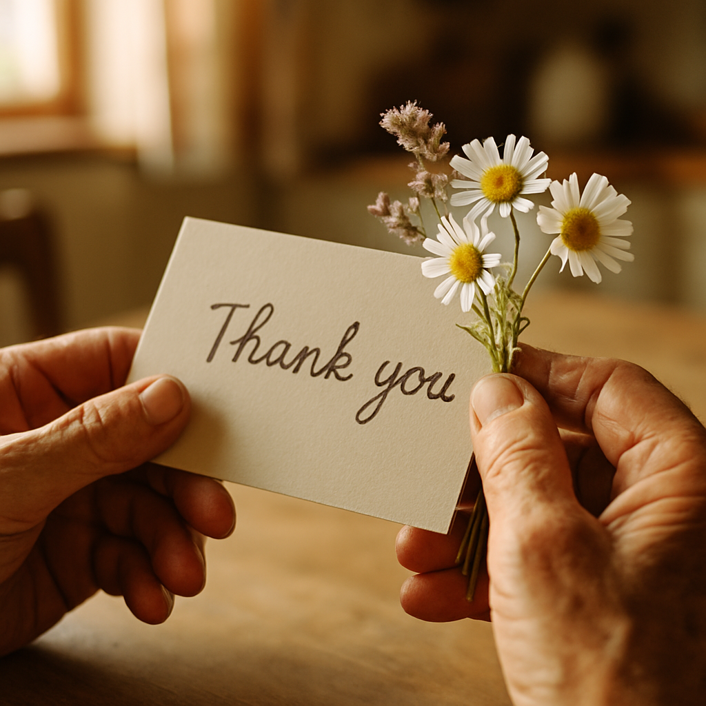 A heartfelt token of gratitude representing ordinary British people making national headlines