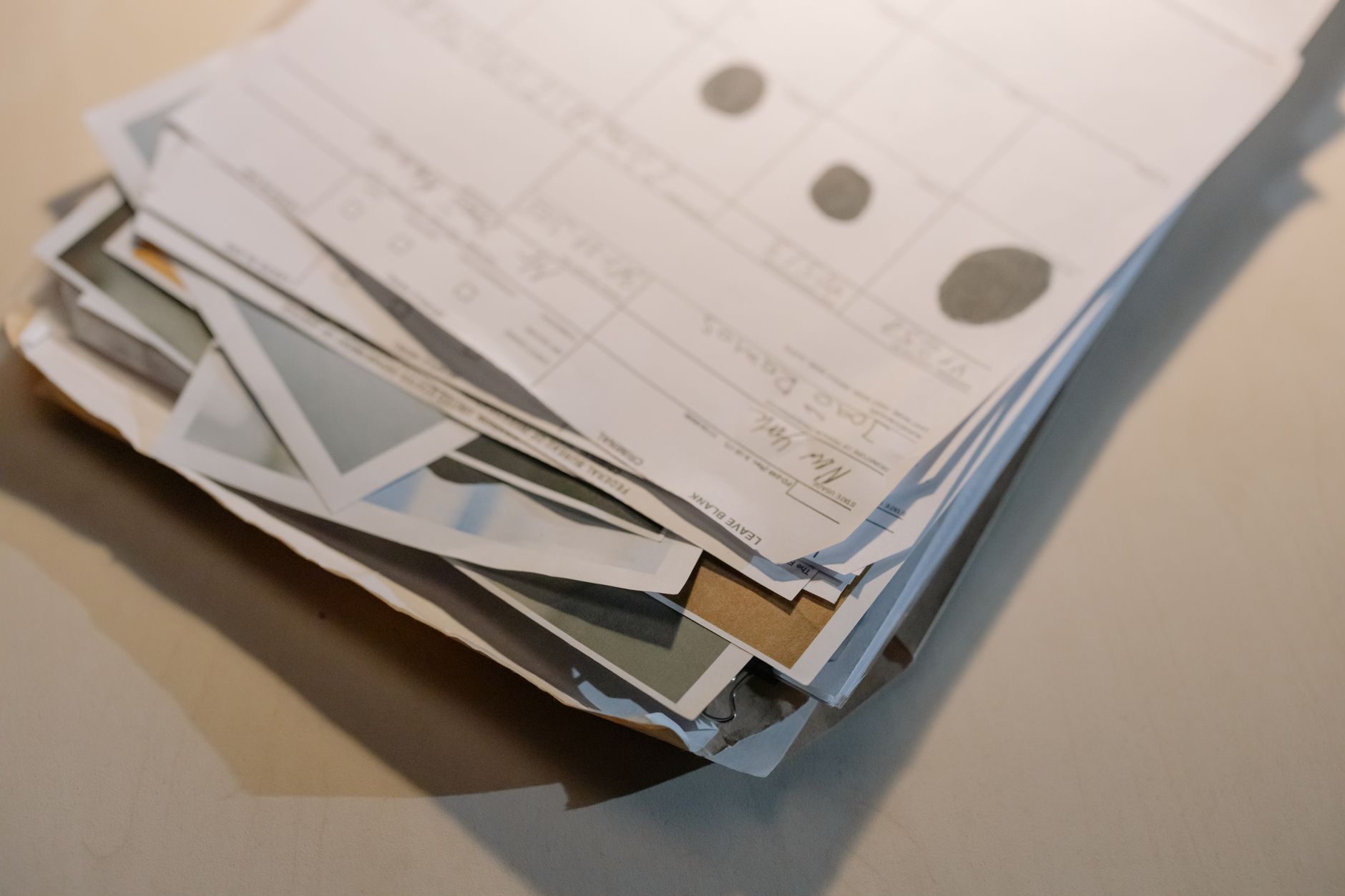 Evidence collected during a housing tenant dispute including letters and email records